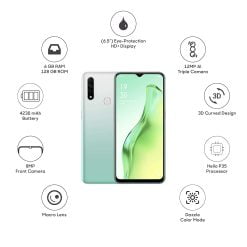 Oppo A31 (Fantasy White, 6GB RAM, 128GB Storage)