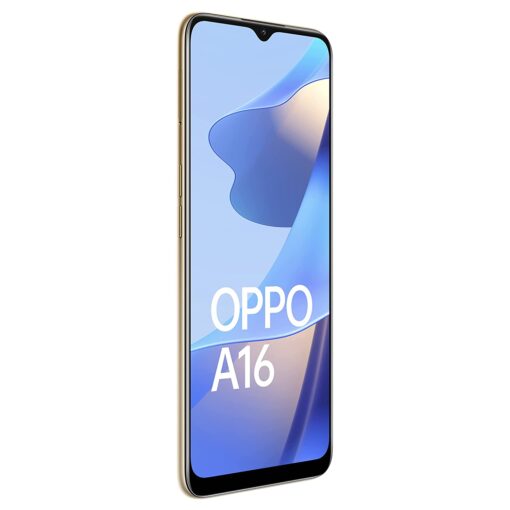 Oppo A16 4GB Memory, 64GB Storage, Royal Gold side View