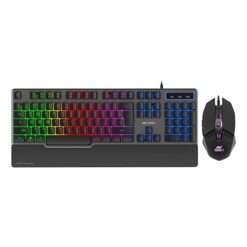 ANT ESPORTS KM 540 Gaming Backlit Keyboard and Mouse Combo, LED Wired Gaming Keyboard, Ergonomic & Wrist Rest Keyboard, Programmable Gaming Mouse for PC/Laptop/Mac – Black