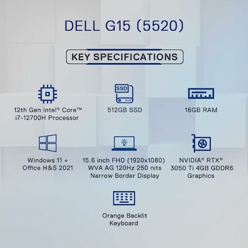 DELL G15 GAMING 5520 CORE I7-12700H