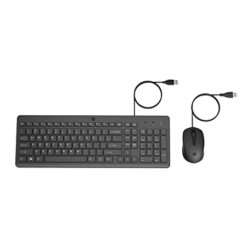 HP 150 Wired Keyboard and Mouse Combo with Instant USB Plug-and-Play Setup, 12 Shortcut Keys, 6° Adjustable Slope Keyboard and 1600 DPI Optical Sensor Mouse