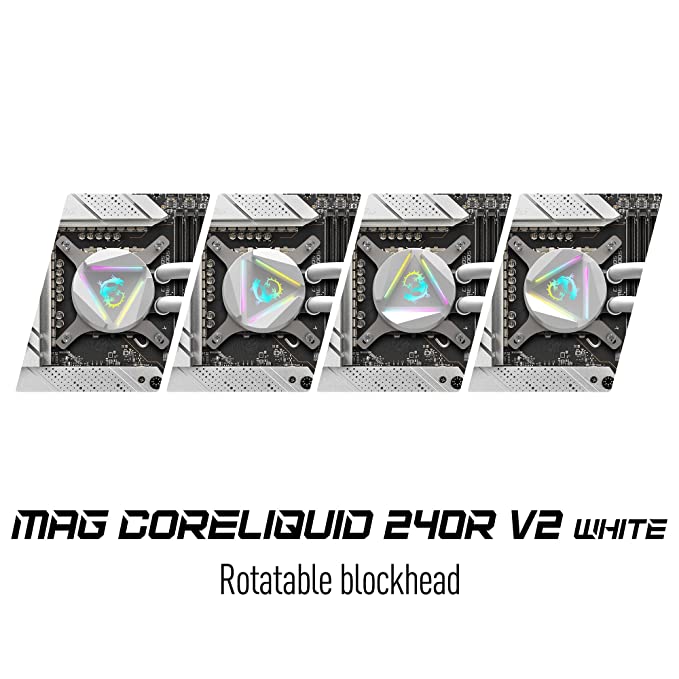 MSI MAG CORELIQUID 240R V2 AIO CPU Liquid Cooler - Rotatable ARGB
