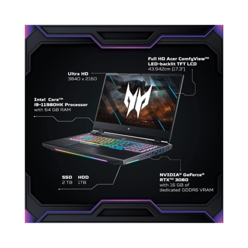Acer Predator Helios 500 Intel Core i9-11th Gen Best Online Price