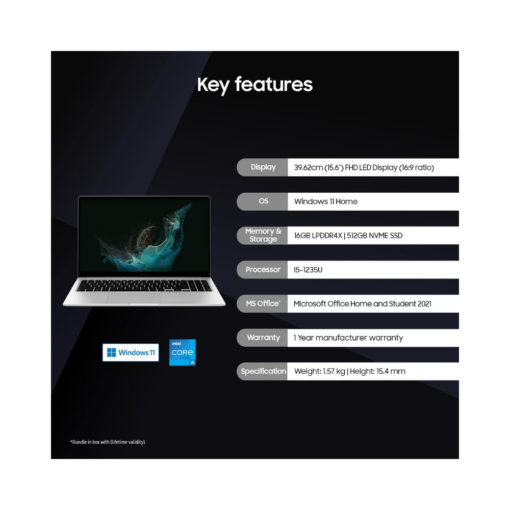 SAMSUNG Galaxy Book 2 Intel Core i5 Kotak Debit Card EMI