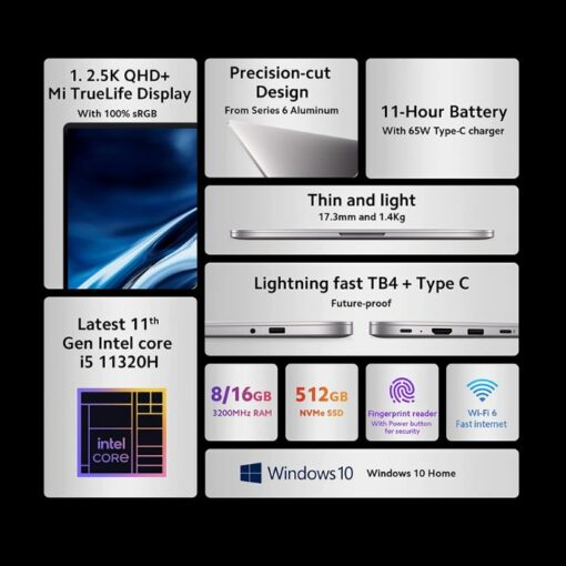 Xiaomi Notebook Pro Max Intel Core i5-11320H Bajaj EMI Card