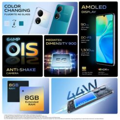 Vivo Y100 128GB Pacific Blue ICICI Credit Card EMI