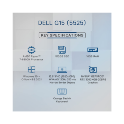 DELL G15-5525 Gaming Core AMD R7-6800H ICICI Flexipay