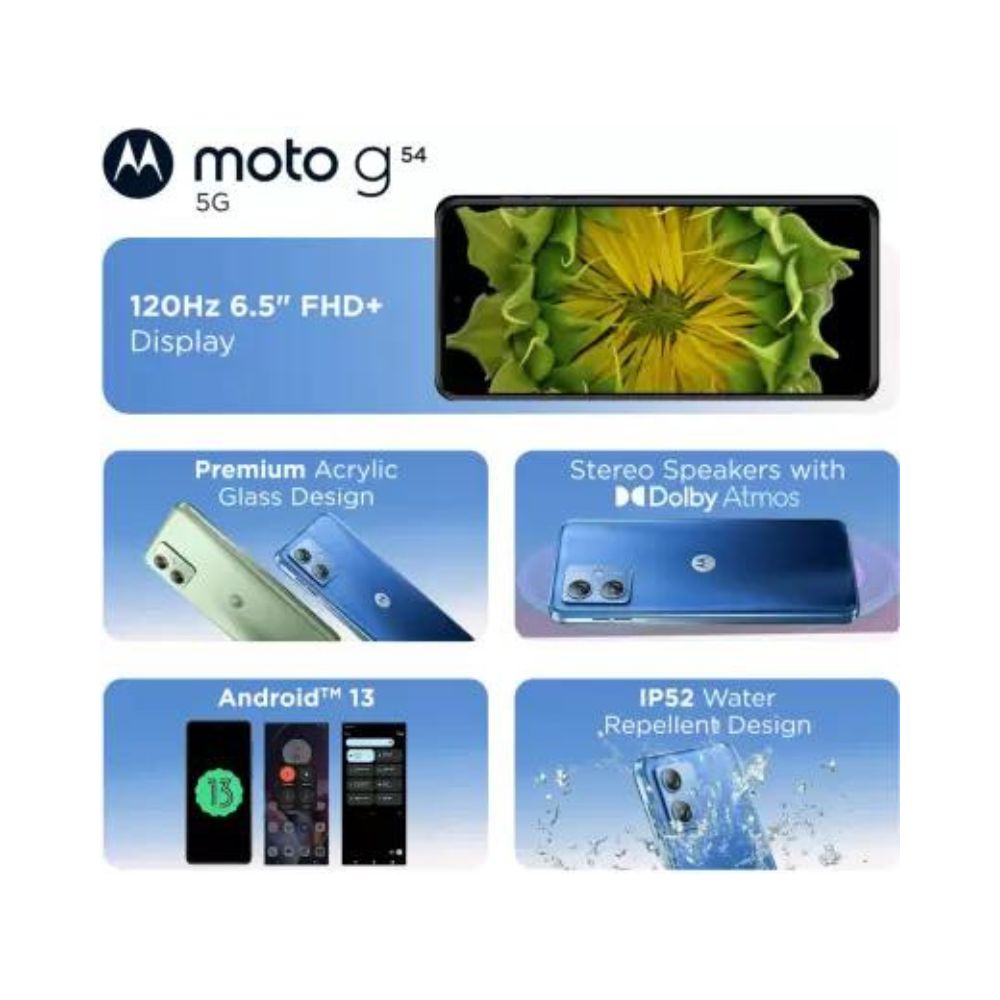 MOTOROLA g54 5G (Midnight Blue, 256 GB) (12 GB RAM)