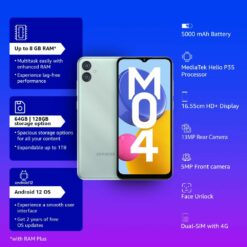 Samsung Galaxy M04 4GB 64GB Mobile on EMI on Debit Card