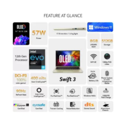 Acer Swift 3 OLED SF314-71 Intel Core i5 HDFC Cardless EMI