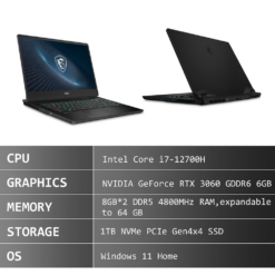 MSI Vector GP66 12UEO-646IN Intel Core i7 Federal Cardless EMI