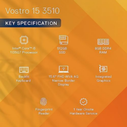 Dell Vostro 3510 Intel Core i5-1135G7 – ICICI Cardless EMI