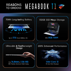 TECNO MEGABOOK T1 Intel Core i3 – BoB Cardless EMI