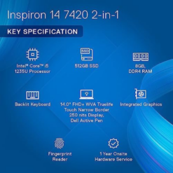 Dell Inspiron 7420 Core i5-1235U 8GB/512GB Laptop