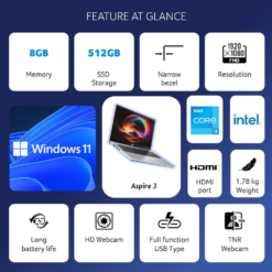 Acer Aspire 3 A315-59 Intel Core i3-1215U – Axis Debit Card EMI