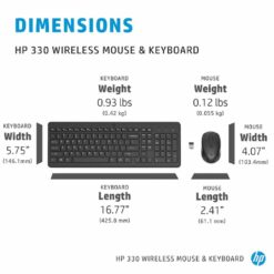 HP 330 Wireless Black Keyboard and Mouse