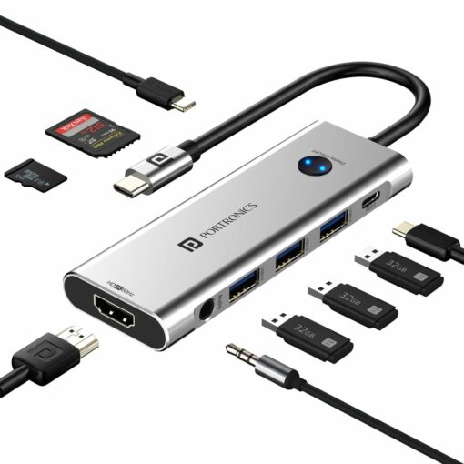 Portronics POR-2349 Mport 9-in1 USB HUB Price in India