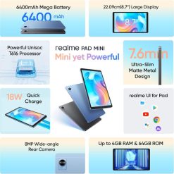 Realme Pad Mini Android Tablet Price in IndiaÂ