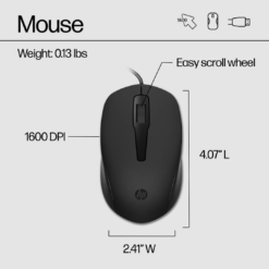 HP 150 Wired Keyboard and Mouse Set