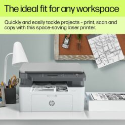 HP Laser MFP 1188nw Wireless Printer (A4 Laserjet Printer, Wi-Fi, USB, Ethernet Connectivity, Monochrome Printing, 21ppm, White, ‎7.5 kg)