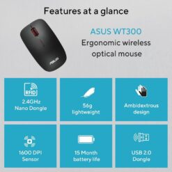 ASUS WT300 Ergonomic Wireless Mouse