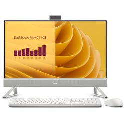 Dell Inspiron EC27250 AIO All in One PC (Intel Core i5-1354U, 16GB RAM, 512GB SSD, 27" LED, Windows 11 Home, MS Office 2024, White, 3-Year Warranty)