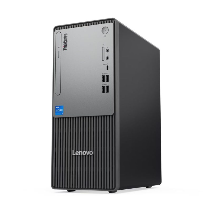 Lenovo Neo 50t i5 Desktop Online Price with i5-13400, 8GB RAM, 512GB SSD, DOS, tower design, keyboard, mouse, and 3-Year Premier Support.