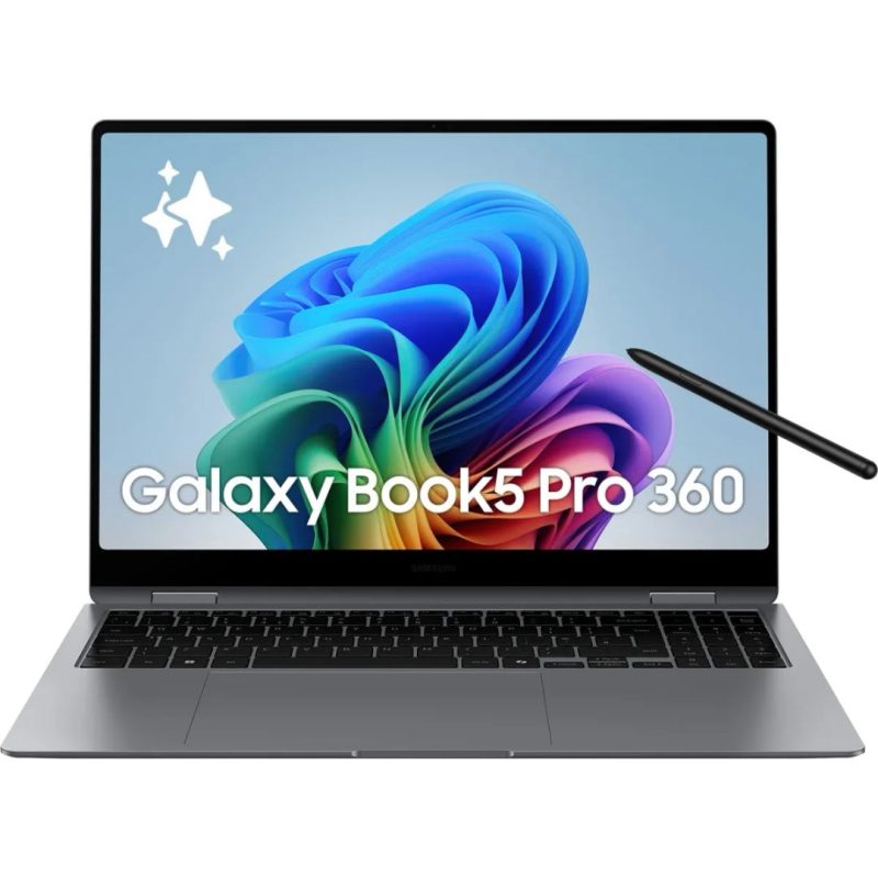 Buy Samsung Galaxy Book5 Pro 360 online at best price with Ultra 7, AMOLED touch display, fast SSD, and easy EMI options. (NP960QHA-KG1IN)