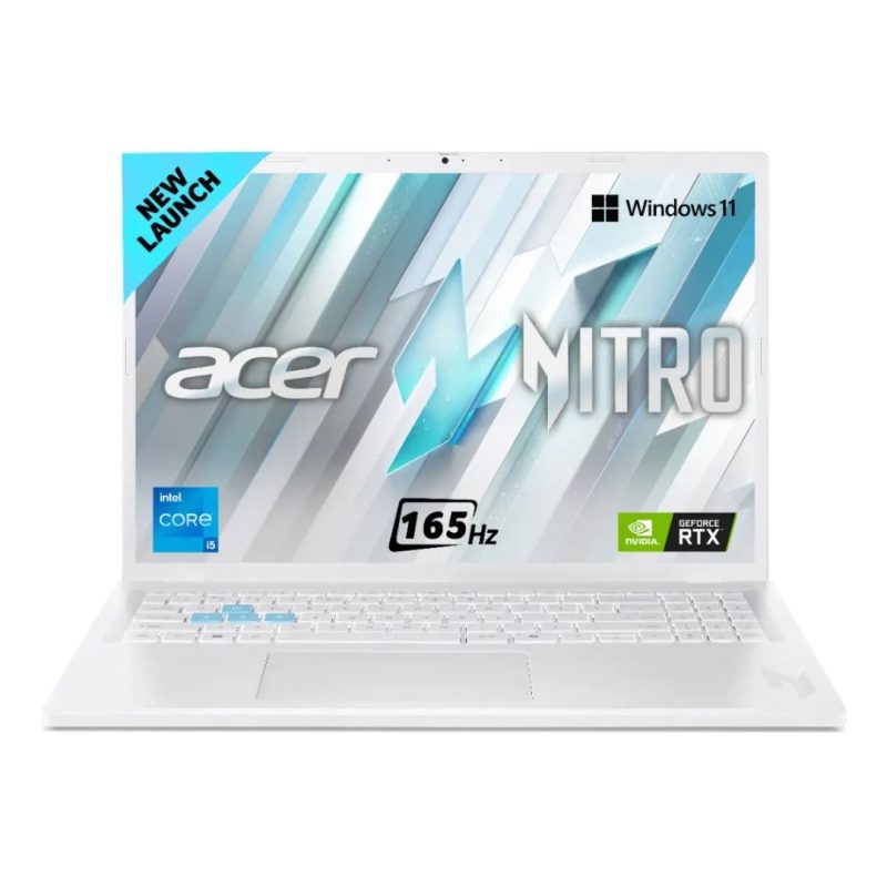 Acer Nitro Lite Gaming Laptop on EMI with Intel Core i5 13th Gen, 16GB DDR5 RAM, 512GB SSD, RTX 4050 6GB, 16-inch WUXGA 165Hz, Windows 11 Home, Pearl White