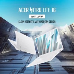 Acer Nitro Lite Gaming Laptop on EMI with Intel Core i5 13th Gen, 16GB DDR5 RAM, 512GB SSD, RTX 4050 6GB, 16-inch WUXGA 165Hz, Windows 11 Home, Pearl White