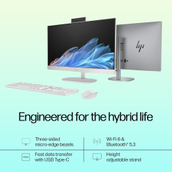 HP 27 inch All-in-One Desktop on Easy EMI, This HP 27-cr1027in All-in-One Desktop comes with Intel Core Ultra 5, 16GB DDR5 RAM, 1TB SSD and 27 inch Screen