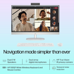 HP 27 inch All-in-One Desktop on Easy EMI, This HP 27-cr1027in All-in-One Desktop comes with Intel Core Ultra 5, 16GB DDR5 RAM, 1TB SSD and 27 inch Screen