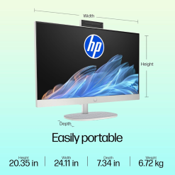 HP 27 inch All-in-One Desktop on Easy EMI, This HP 27-cr1027in All-in-One Desktop comes with Intel Core Ultra 5, 16GB DDR5 RAM, 1TB SSD and 27 inch Screen