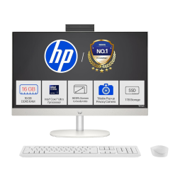 HP 27-cr1418in All-in-One Desktop (Intel Core Ultra 7, 16GB DDR5 RAM, 1TB SSD, 27 inch FHD Touch, Windows 11, Integrated Graphics, Shell White)