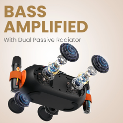 Portronics 25W Apollo 20 Wireless Bluetooth Portable Speaker price in India with karaoke mics, deep bass, RGB lights, EMI and Debit Card EMI available.