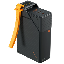 Portronics Halley 20K 65W fast charging powerbank with 20000mAh capacity, dual Type-C PD ports, LED display, and safe charging. Buy online in India.