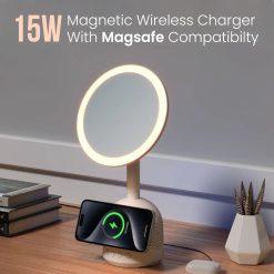 Portronics MOVO II 3-in-1 Wireless Charger with Makeup Mirror & Speaker