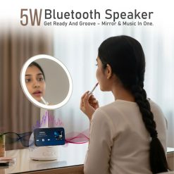 Portronics MOVO II 3-in-1 Wireless Charger with Makeup Mirror & Speaker