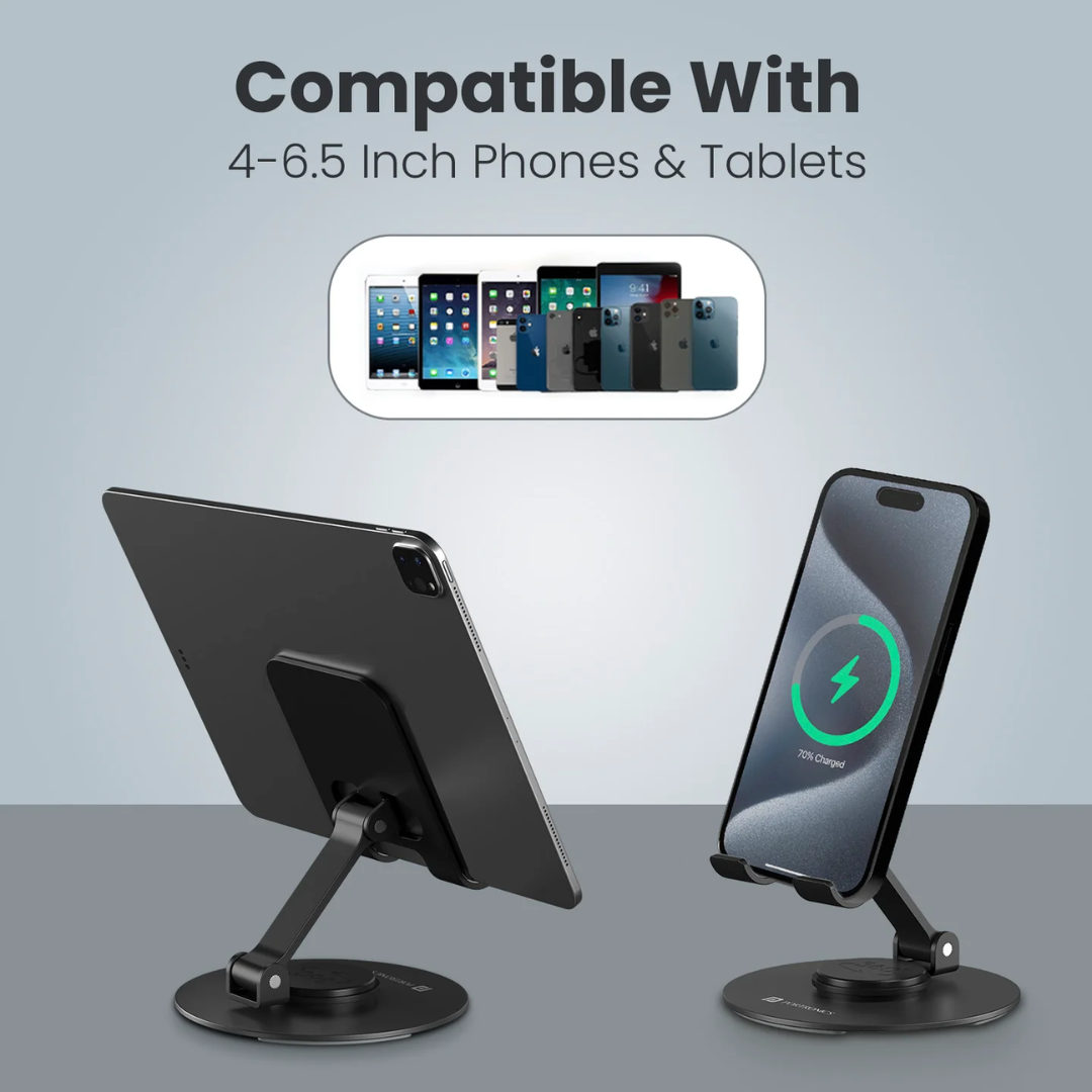 Portronics Mobot 4 universal mobile holding stand price in India. Adjustable, aluminum body, foldable design with EMI and Debit Card EMI options.