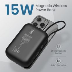 Portronics Power Shutter 20k 20000mah Powerbank Price in India with 15W wireless charging, 22.5W fast output, LED display. Buy online with warranty.