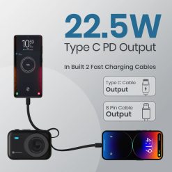 Portronics Power Shutter 20k 20000mah Powerbank Price in India with 15W wireless charging, 22.5W fast output, LED display. Buy online with warranty.