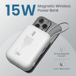 Portronics Power Shutter 20k 20000mah Powerbank Buy Online with 15W wireless charging, 22.5W fast output, LED display. Buy online with warranty.