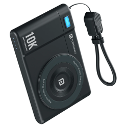 Portronics Power Shutter Air 10K 10000mah powerbank with 15W wireless charging, 22.5W PD output, magnetic hold, and slim design. Buy online in India.