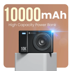 Portronics Power Shutter Air 10K 10000mah powerbank with 15W wireless charging, 22.5W PD output, magnetic hold, and slim design. Buy online in India.