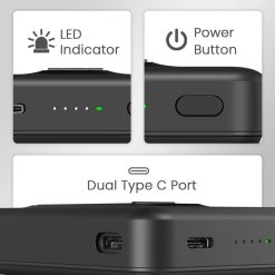 Portronics Revvo 10k 10000mah Wireless Powerbank with 15W wireless charging, 20W fast wired output, MagSafe stand, and LED display. Buy online in India.