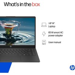Buy HP 14s-DQ3149TU Celeron Laptop with EMI without Credit card, This HP Laptop comes with Intel Celeron N4500, 8GB RAM, 512GB SSD, 14-inch FHD Screen.