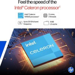 Buy HP 14s-DQ3149TU Celeron Laptop with EMI without Credit card, This HP Laptop comes with Intel Celeron N4500, 8GB RAM, 512GB SSD, 14-inch FHD Screen.