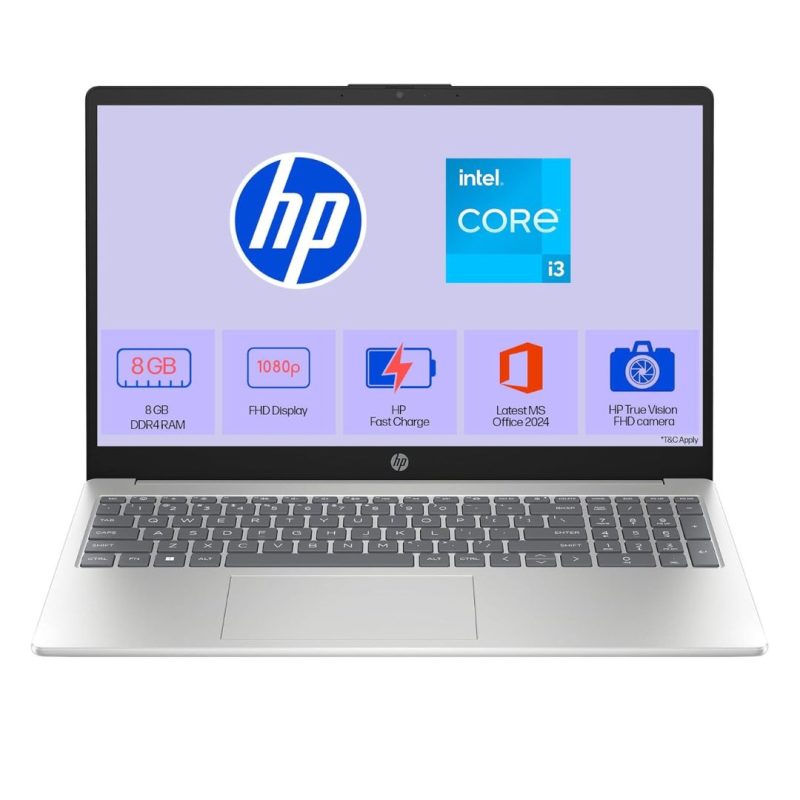 Buy HP 15s-FD0624TU i3 13th Gen laptop on EMI in India, This HP Laptop comes with Core i3-1315U, 8GB RAM, 512GB SSD, 15.6-inch Full HD, Laptops on EMI