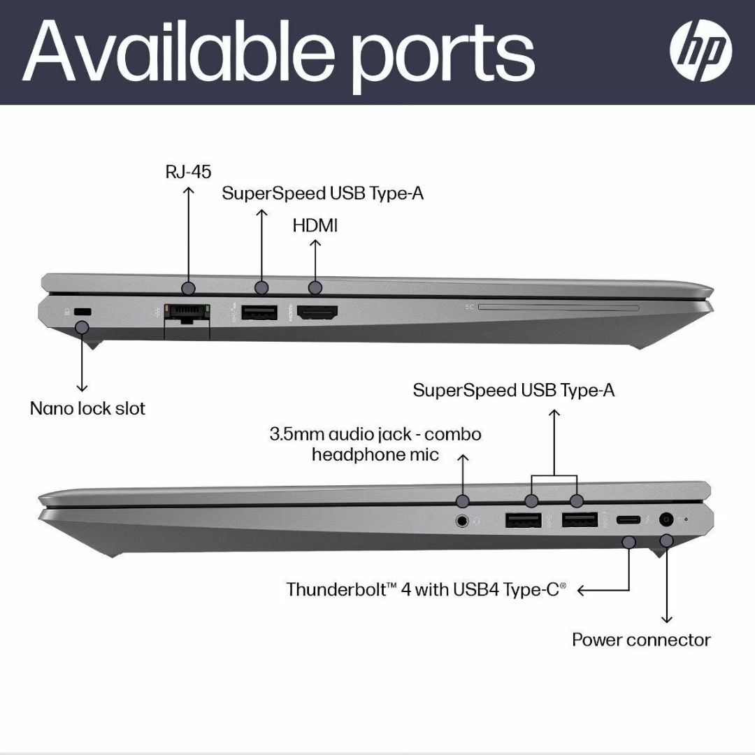 HP ZBook Power G10A Mobile Workstation Easy EMI India, This HP Mobile Workstation comes with AMD Ryzen 7 PRO 7840HS, 32GB DDR5 RAM, 1TB SSD. (8U6Z7PA)
