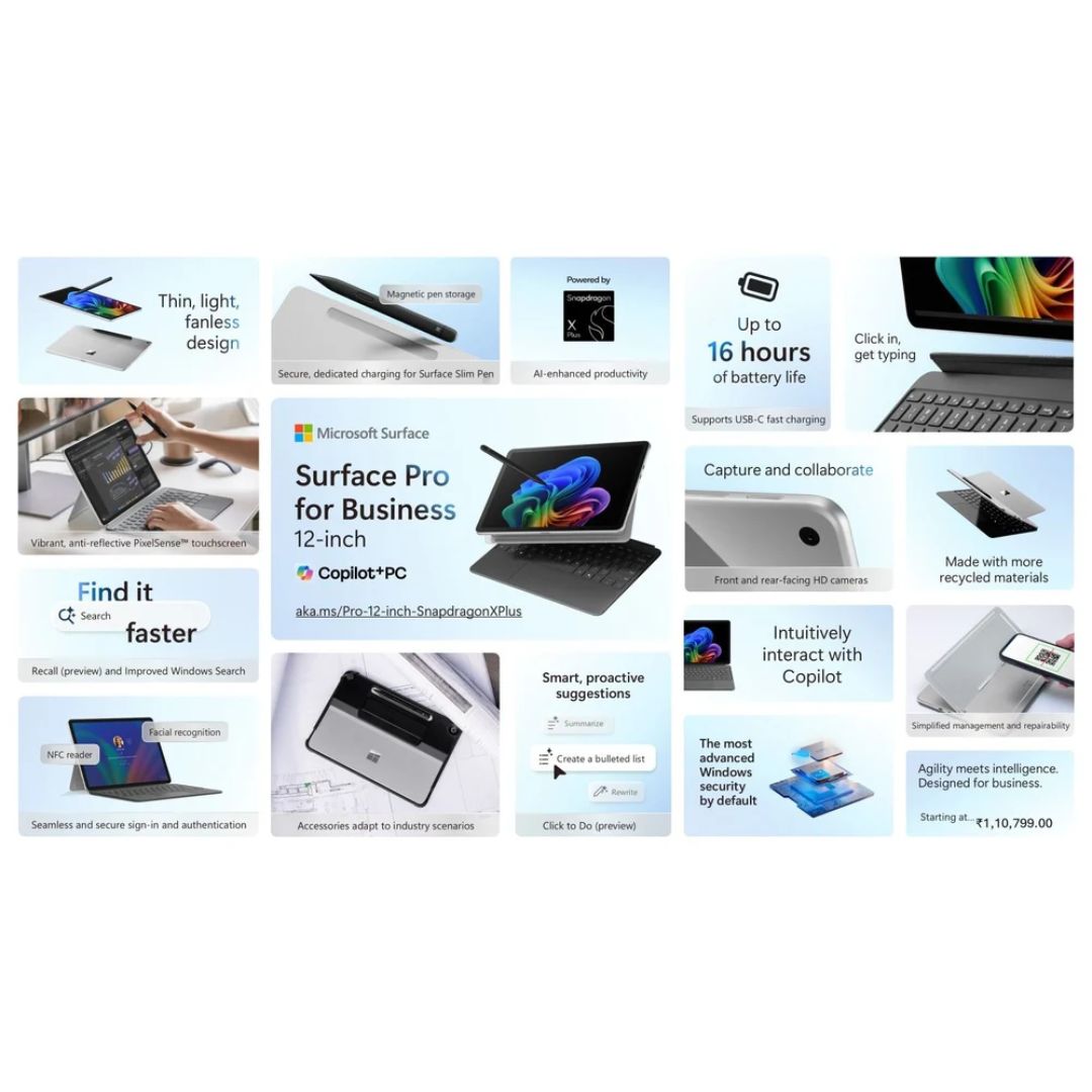 Microsoft Surface Pro 12 12 inch Touchscreen Laptop Price in India